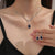 Brehn | Schimmerndes Blaues Tropfen-Diamant-Halsketten- und Ohrringe-Set