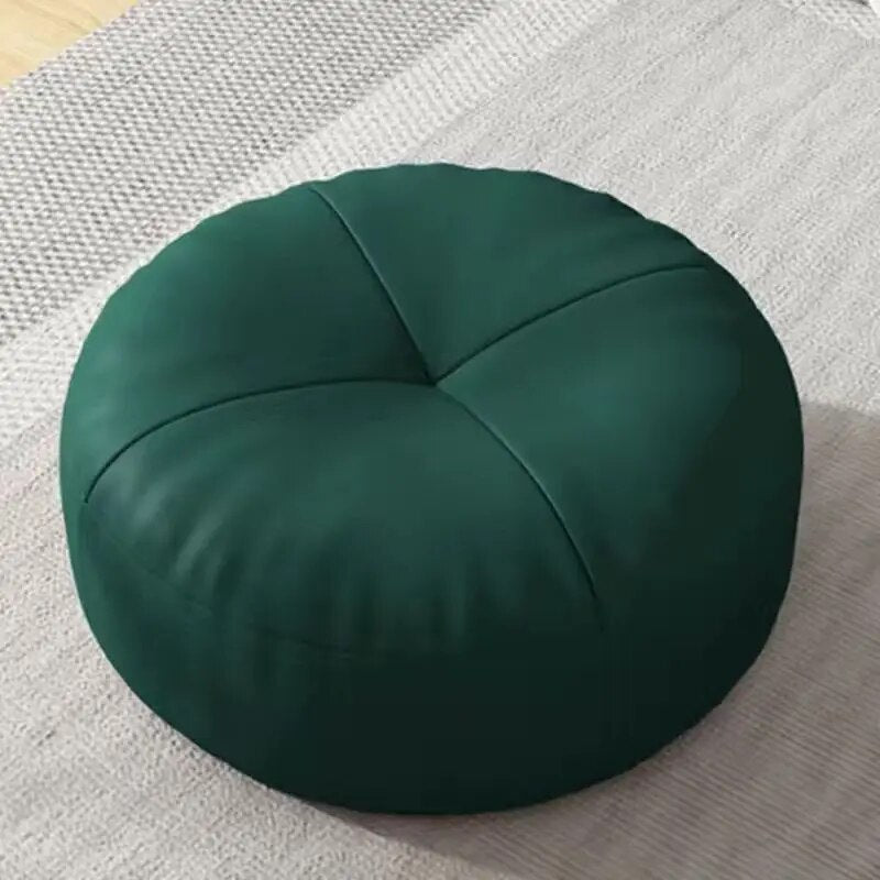 ZenCushion – Runde japanische Sitzkissen aus Nappaleder im Tatami-Stil | Brehn