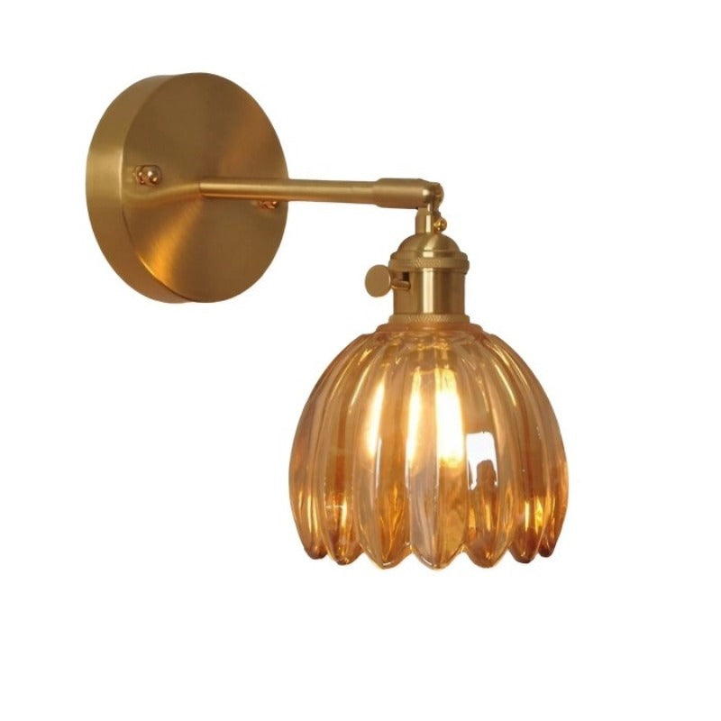 Retro – Wandleuchte in Tulpenform aus Glas