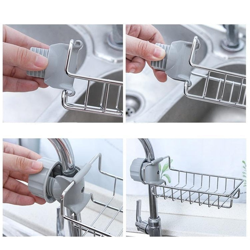 Sink Abflussregal Aufbewahrung Wasserhahn Halter Seifengitter Regal Korb | Brehn