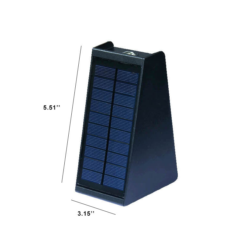 Einfache Solar-Trapez-Outdoor-Wasserdichte Auf- und Abwärtslichter LED-Wand-Sconces-Lampe | Brehn