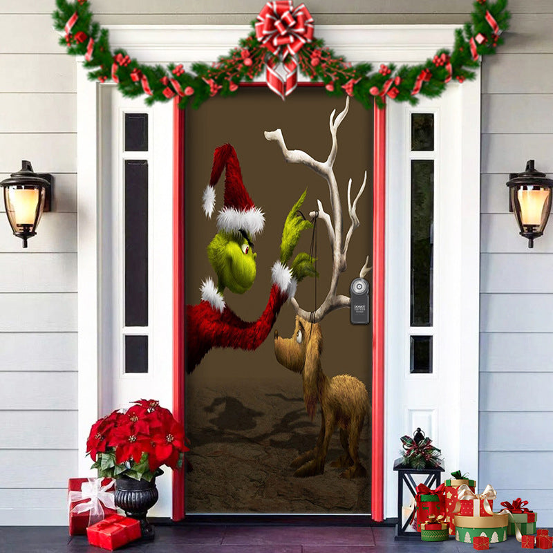 Brehn | Nightmare Before Christmas Außen dekorations Requisiten Weihnachts Elfen Tür Abdeckung