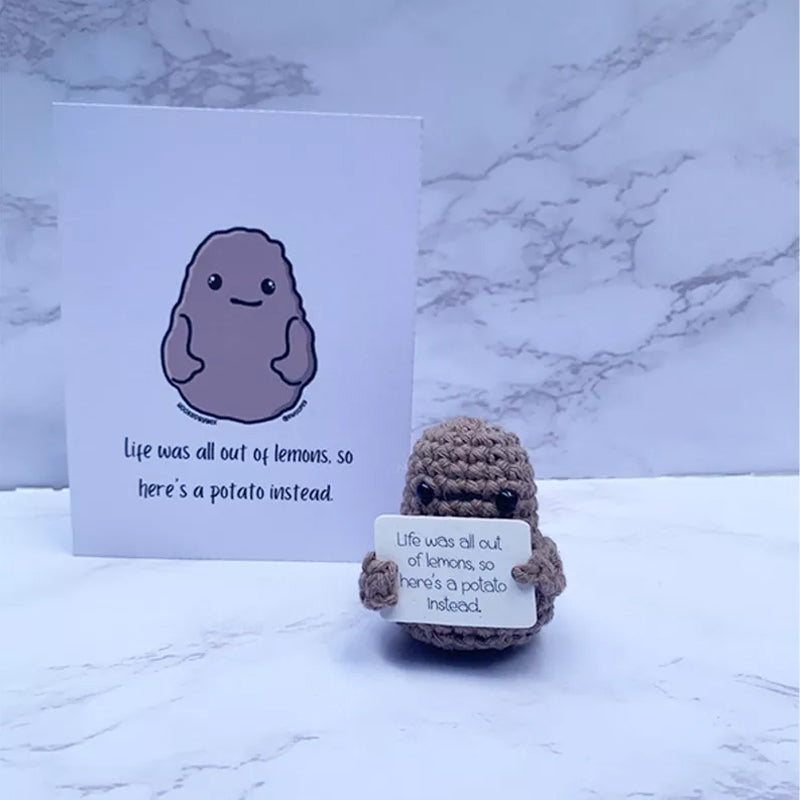 Lustiges Geschenk - Gestrickte positive Kartoffel | Brehn