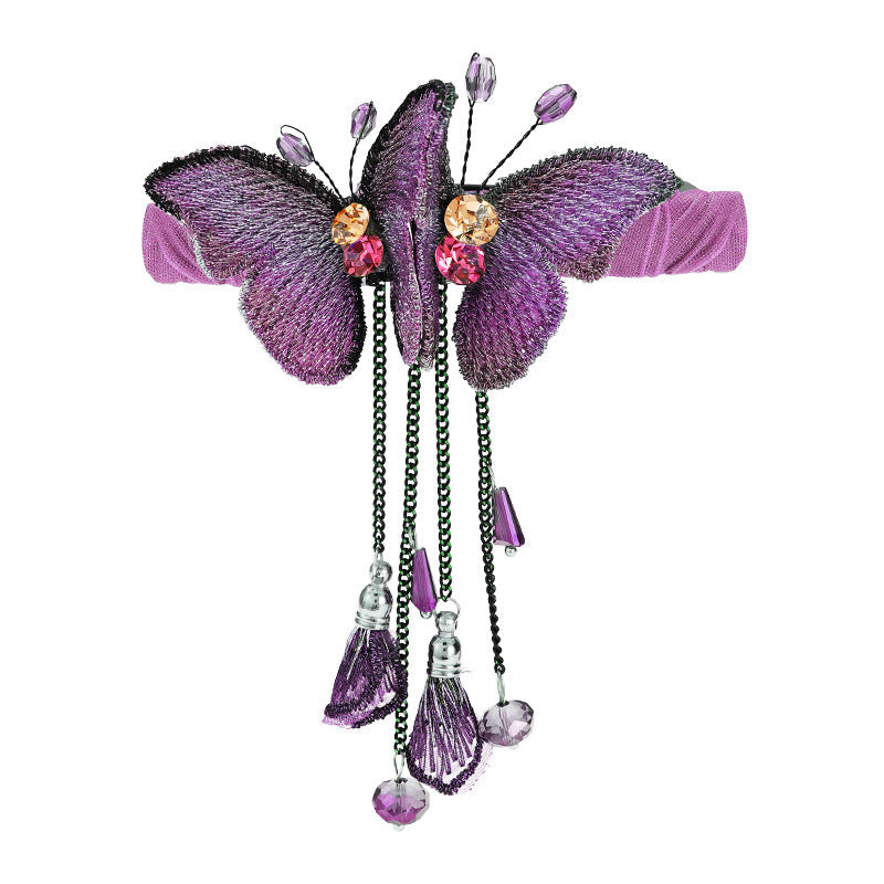 Brehn | Verträumte Schmetterling Haarspange mit Fransen