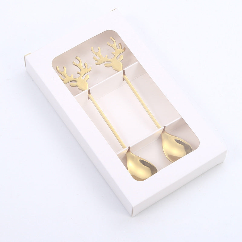 Brehn | Weihnachtsdekorationen für Zuhause - Weihnachts-Metalllöffel-Geschenkset