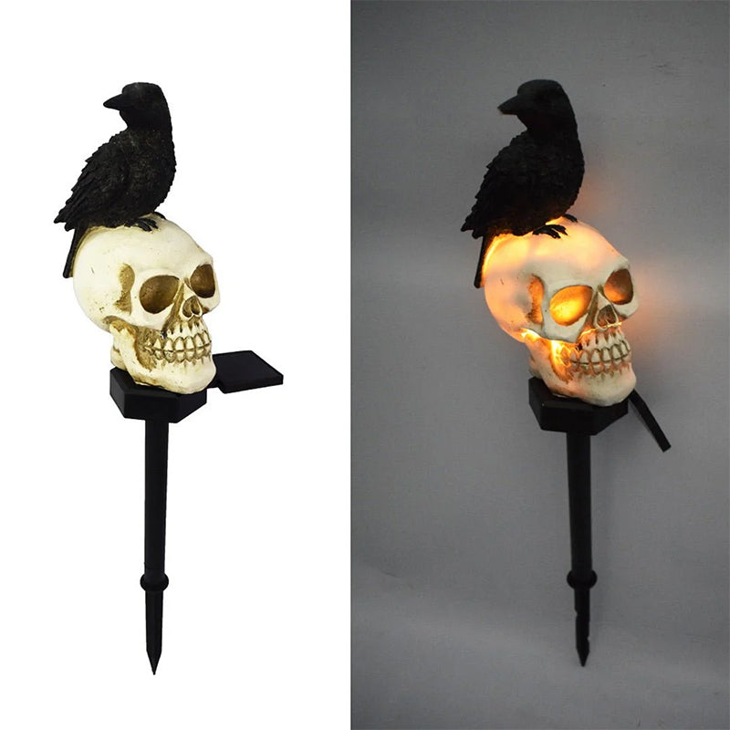 Brehn | Halloween Solar Schädel Krähen Dekorative Lichter