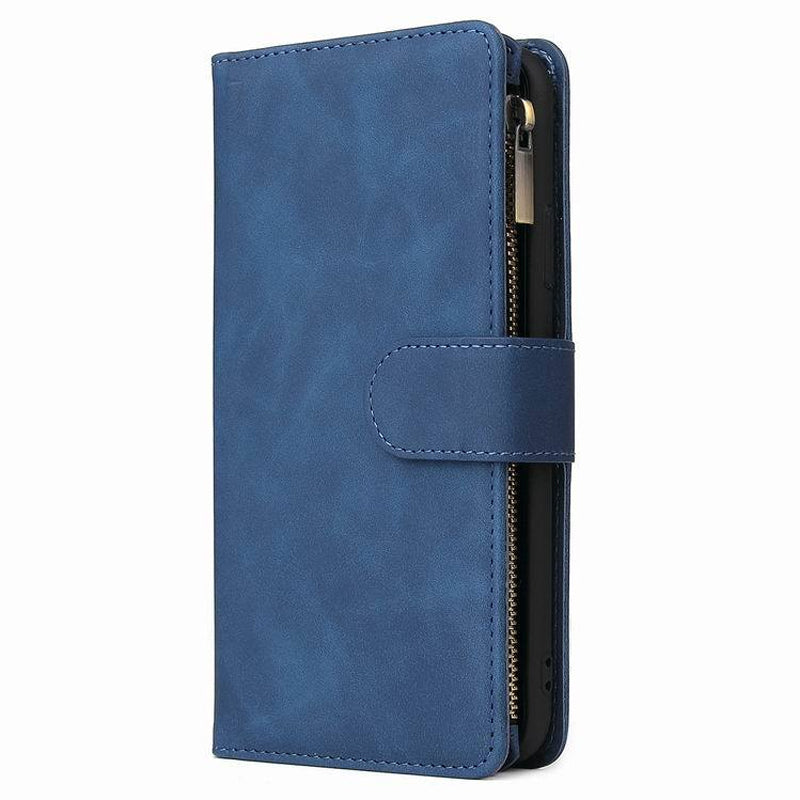 Brehn | Multi-Karten Reißverschlusstasche Lederhülle für iPhone