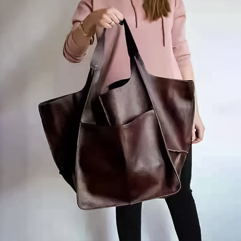 Übergroße Ledertasche