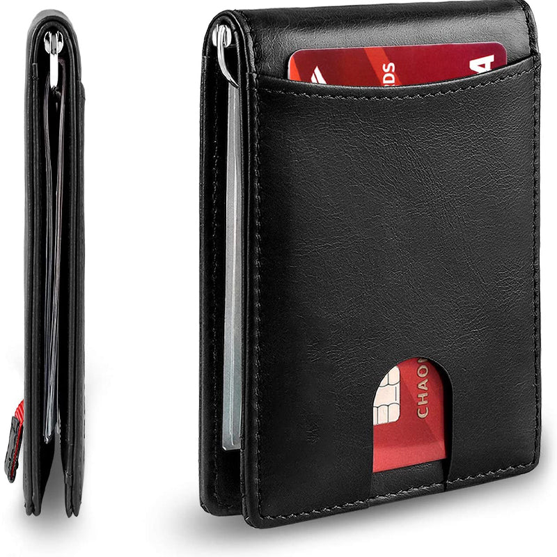 Diebstahlsicherer Magnetkartenhalter aus echtem Leder