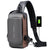 Brehn | USB-Ladesport-Sling Anti-Diebstahl-Umhängetasche