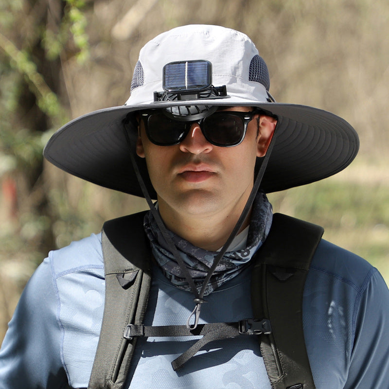 Solar- & USB-Lüfter Outdoor Angelhut | Brehn