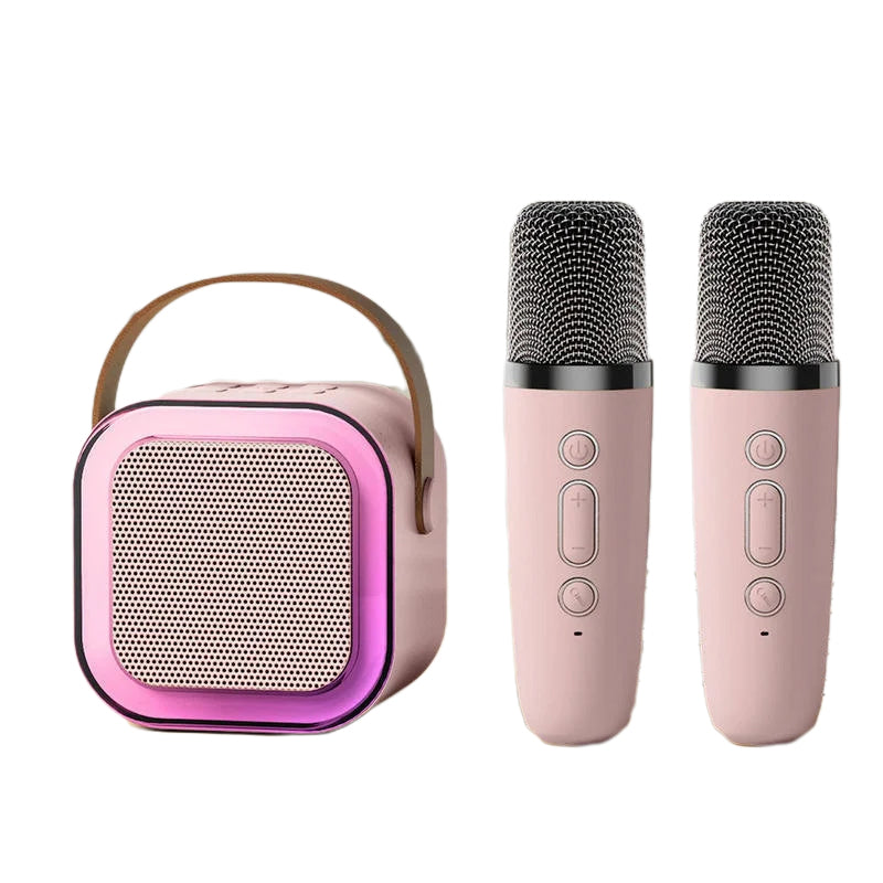 Brehn | Mini-Karaoke-Maschine für Kinder mit drahtlosen Mikrofonen