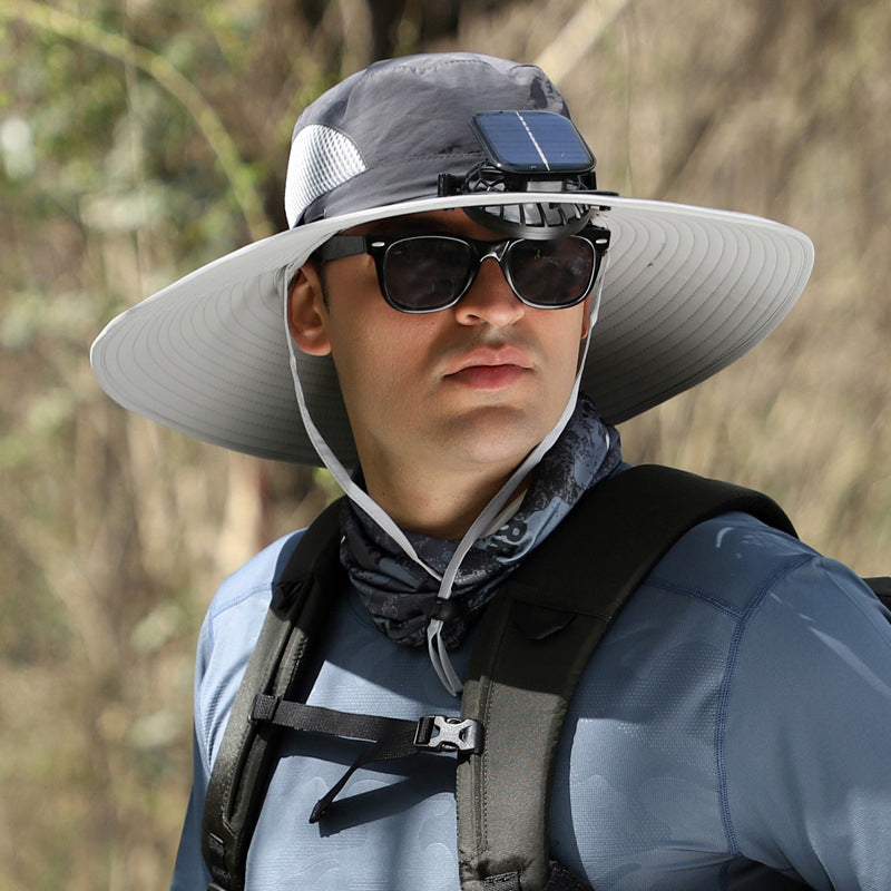 Solar- & USB-Lüfter Outdoor Angelhut | Brehn