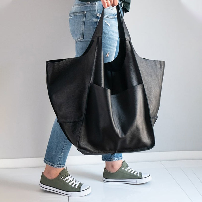 Übergroße Leder-Wochenendtaschen