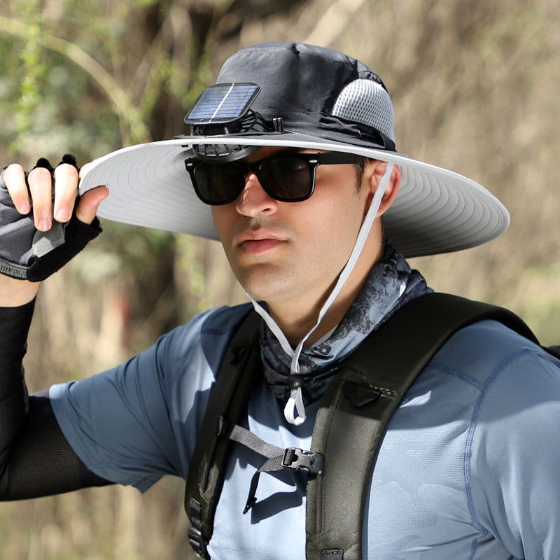 Solar- & USB-Lüfter Outdoor Angelhut | Brehn