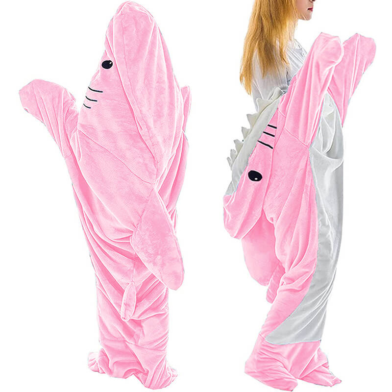 Plüsch Hai Decken Hoodie – Bequem tragbare Decke