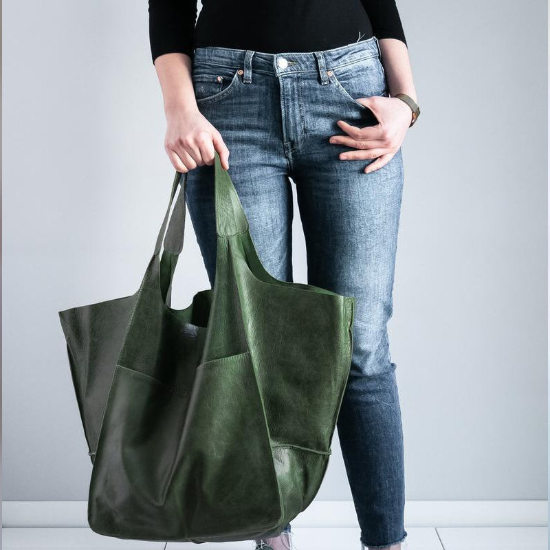Brehn | Frauen übergroße Leder Handtaschen