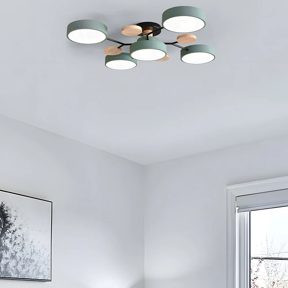 Moderne LED-Deckenleuchte, flache Montage