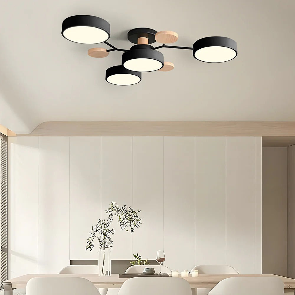 Moderne LED-Deckenleuchte, flache Montage