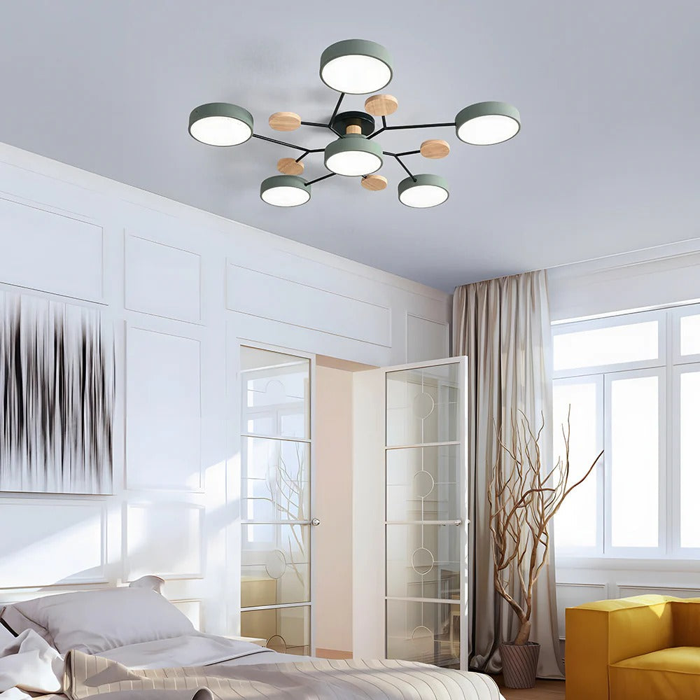 Moderne LED-Deckenleuchte, flache Montage
