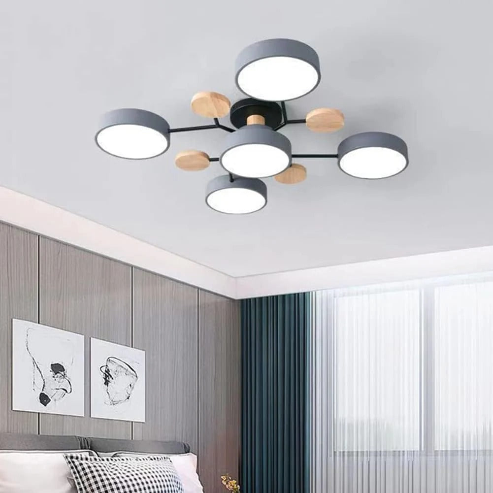 Moderne LED-Deckenleuchte, flache Montage