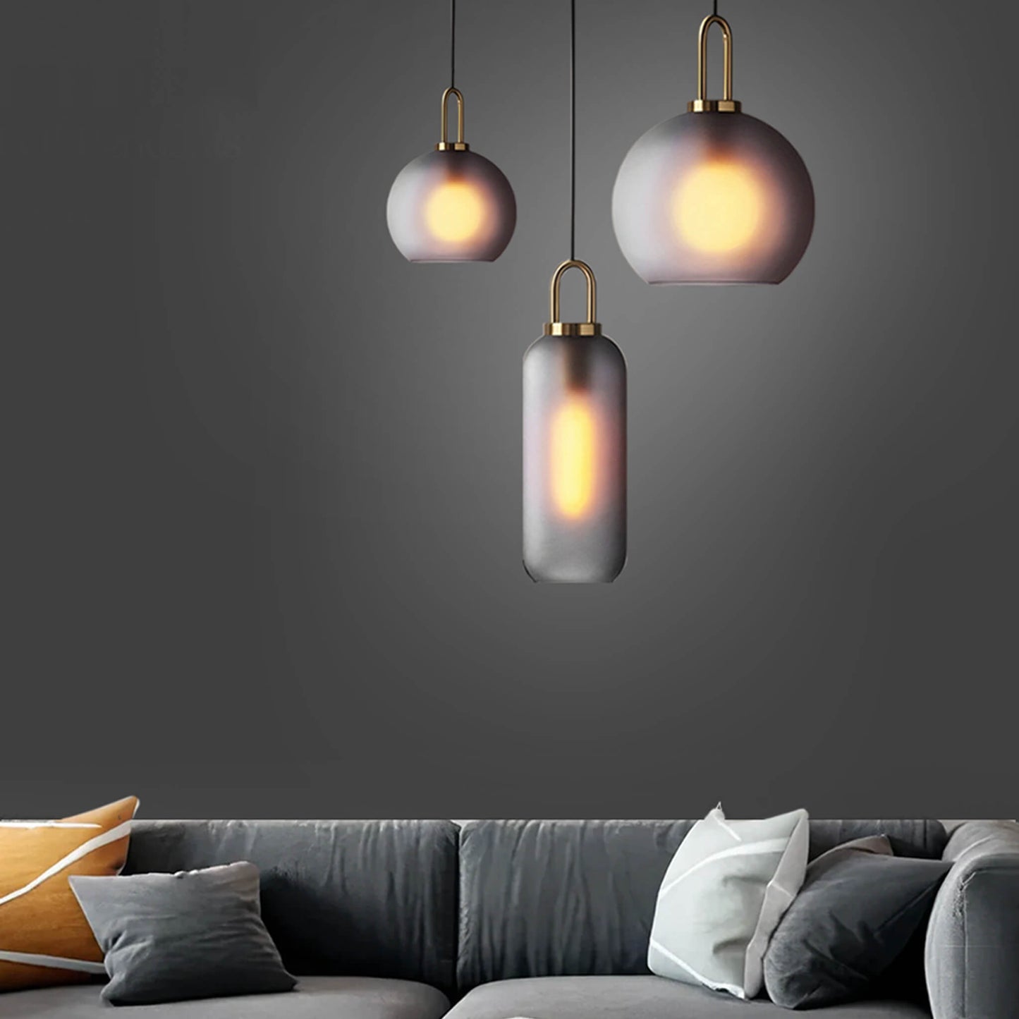 Rauchglas Pendelleuchte – Industrie-Deckenlampe für Küche, Esszimmer & Wohnzimmer | Brehn
