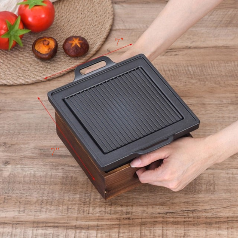 Raucharmer tragbarer Grill Holzkohle Haushalts Antihaft BBQ | Brehn