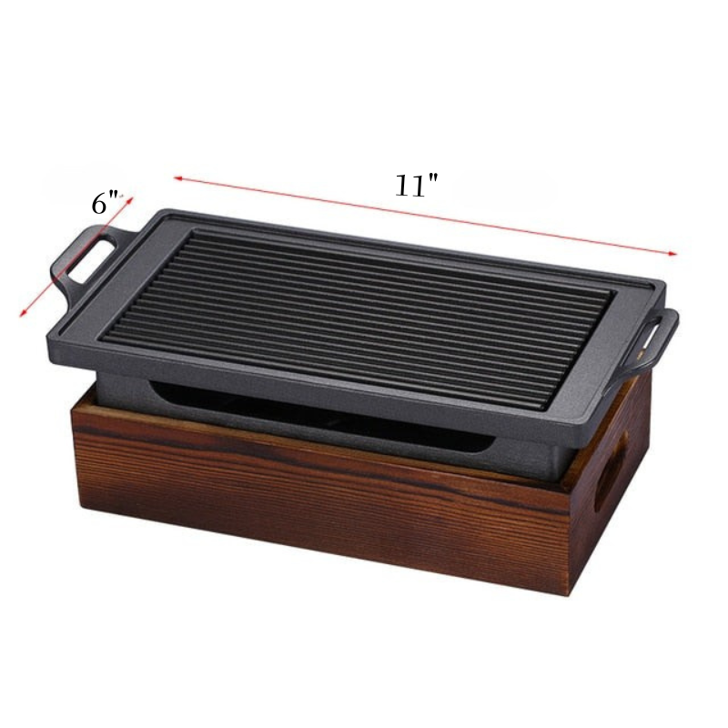 Raucharmer tragbarer Grill Holzkohle Haushalts Antihaft BBQ | Brehn