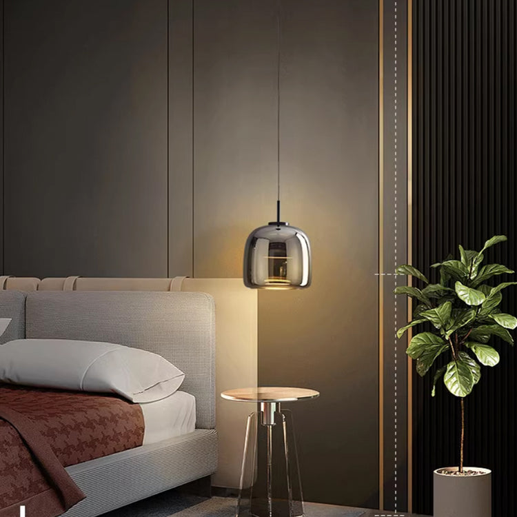 Brehn | MidnightShine Lampe - Modernes schwarzes Glas Design Pendelleuchte