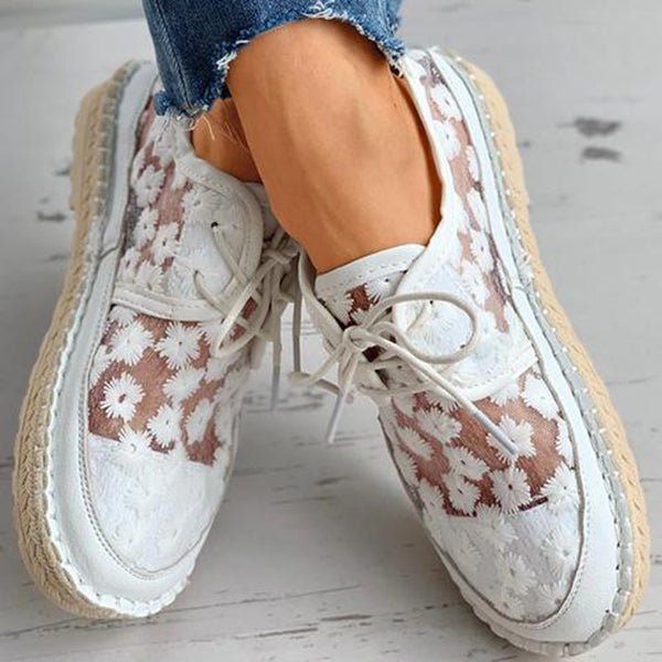Brehn | Orthopädischer stilvoller Schuh mit Blumendesign