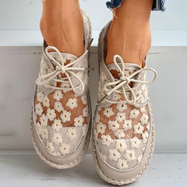 Brehn | Orthopädischer stilvoller Schuh mit Blumendesign