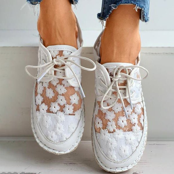 Brehn | Orthopädischer stilvoller Schuh mit Blumendesign
