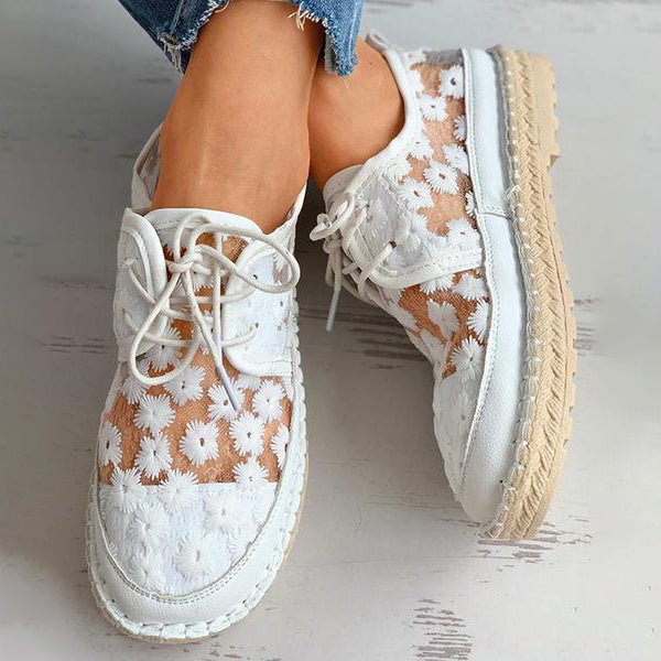Brehn | Orthopädischer stilvoller Schuh mit Blumendesign