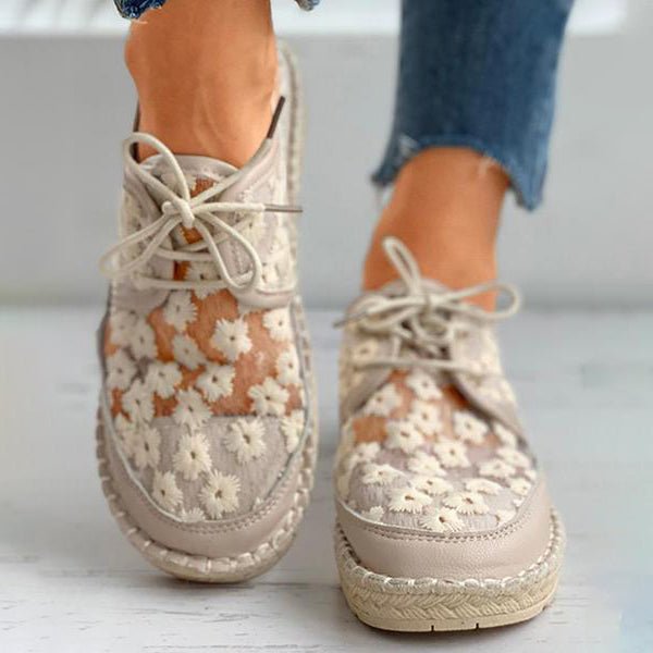 Brehn | Orthopädischer stilvoller Schuh mit Blumendesign