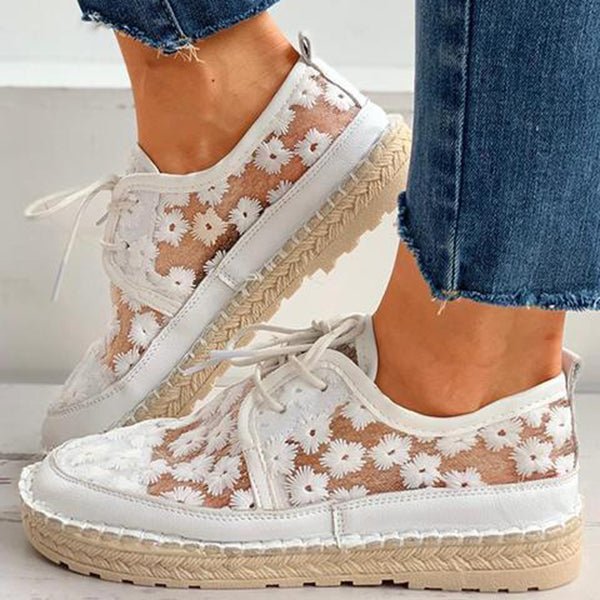 Brehn | Orthopädischer stilvoller Schuh mit Blumendesign