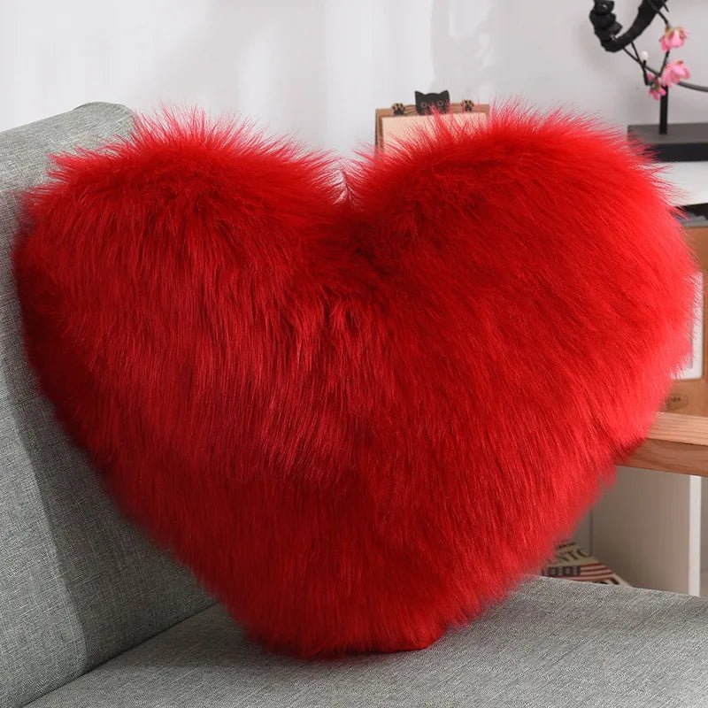 Weiches Herzförmiges Flauschiges Sofakissen aus Soft-Polyester | Brehn
