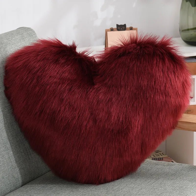 Weiches Herzförmiges Flauschiges Sofakissen aus Soft-Polyester | Brehn