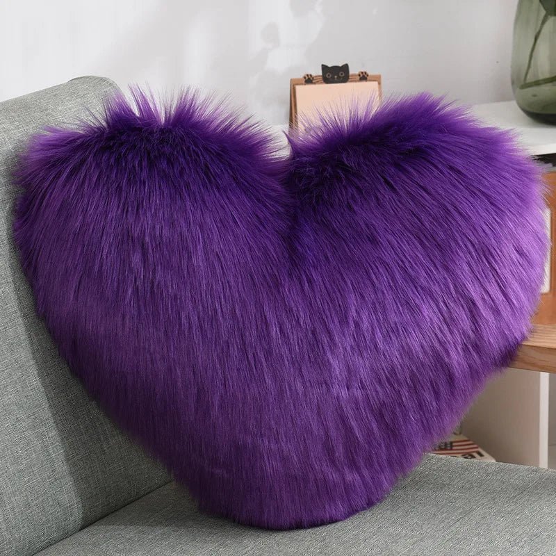 Weiches Herzförmiges Flauschiges Sofakissen aus Soft-Polyester | Brehn