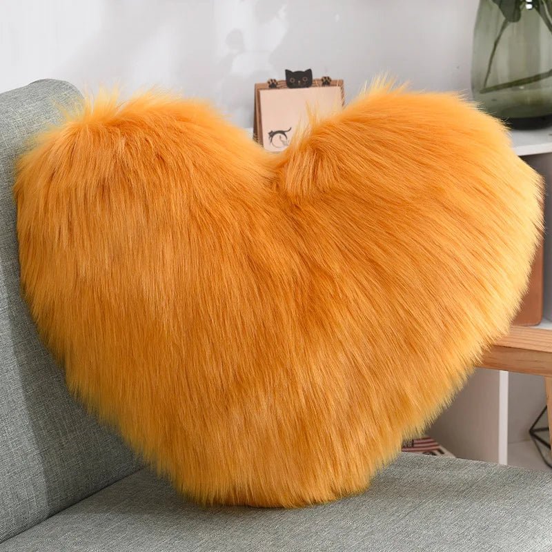 Weiches Herzförmiges Flauschiges Sofakissen aus Soft-Polyester | Brehn
