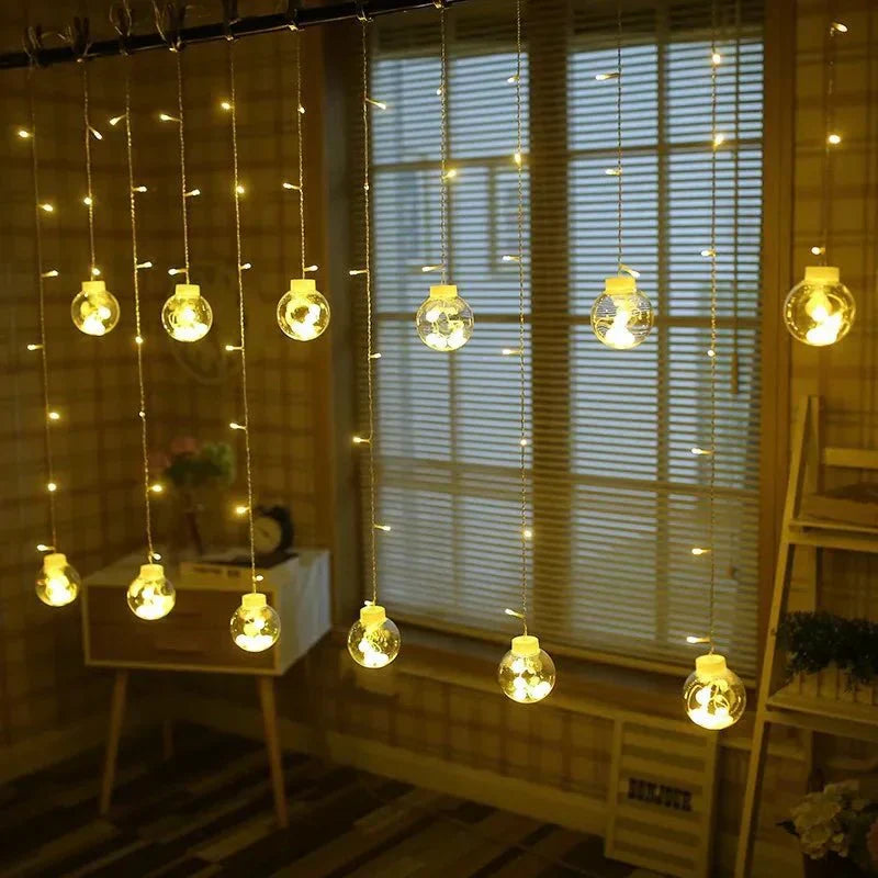 Lichterkette – Solar-Pendelleuchte – elegantes Design – solarbetrieben