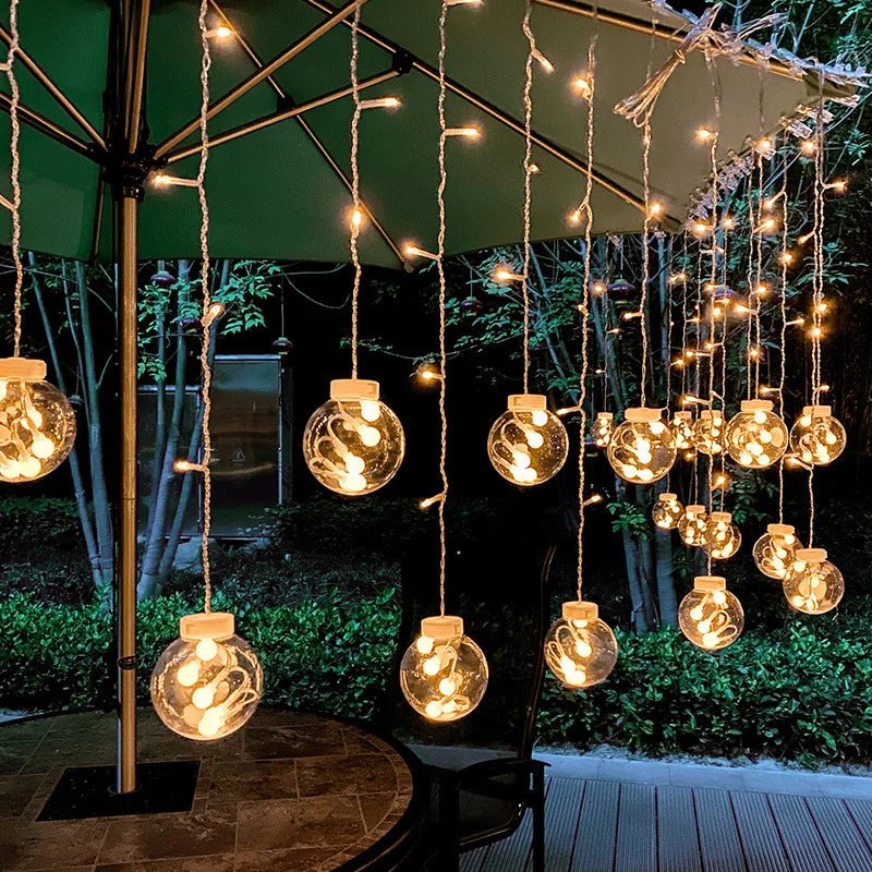 Lichterkette – Solar-Pendelleuchte – elegantes Design – solarbetrieben