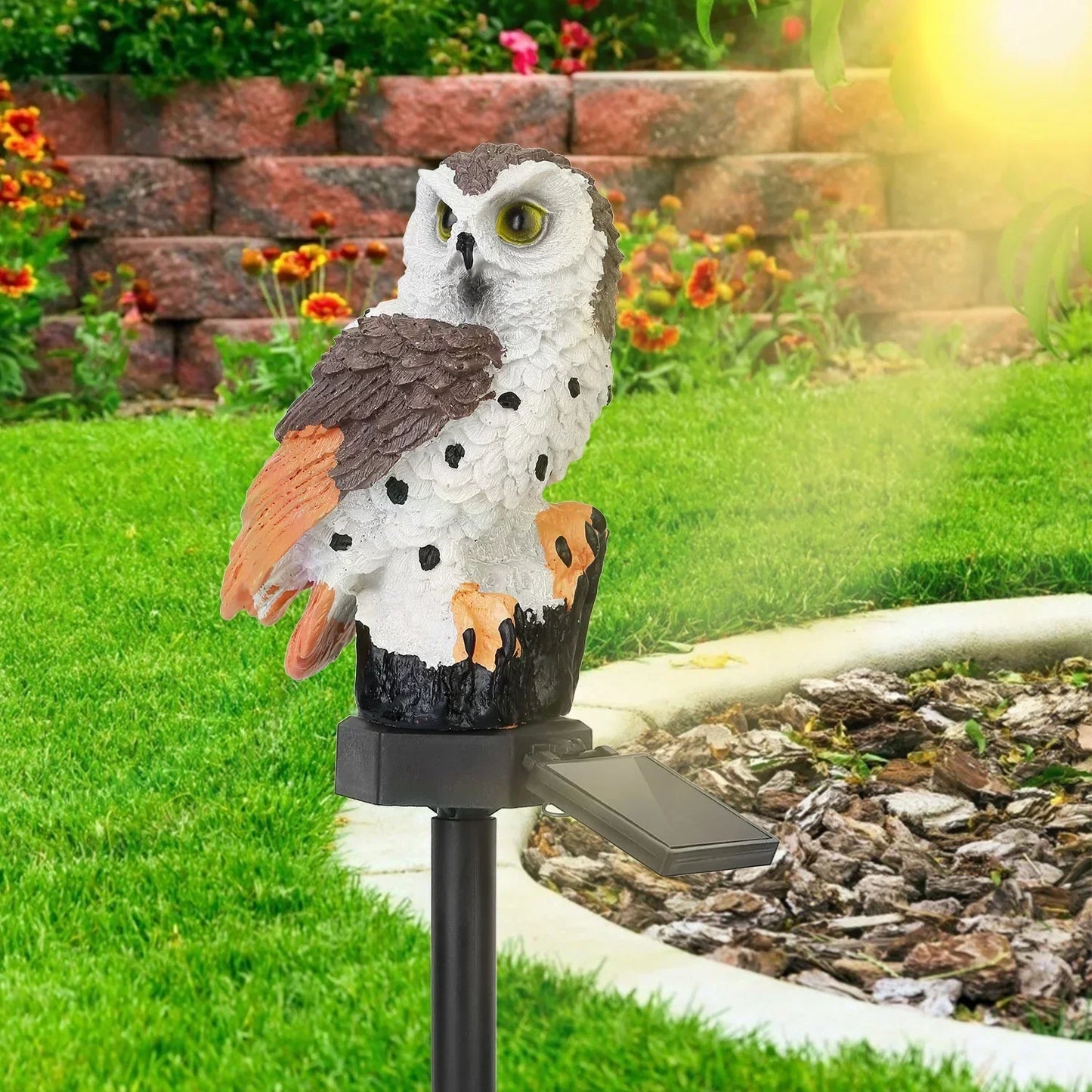 Verzauberndes Solar-Eulen-Gartenlicht