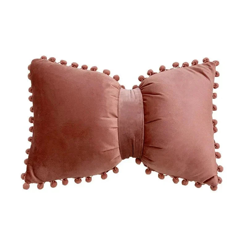 Einfache Candy-Farbe Quasten-Kissenbezug Samt 50x30cm | Brehn