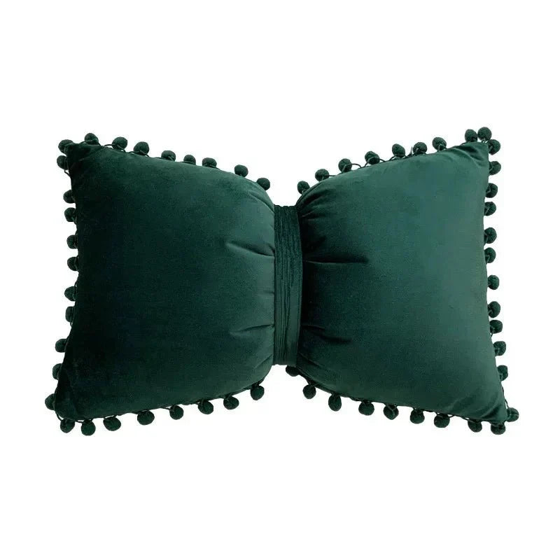 Einfache Candy-Farbe Quasten-Kissenbezug Samt 50x30cm | Brehn