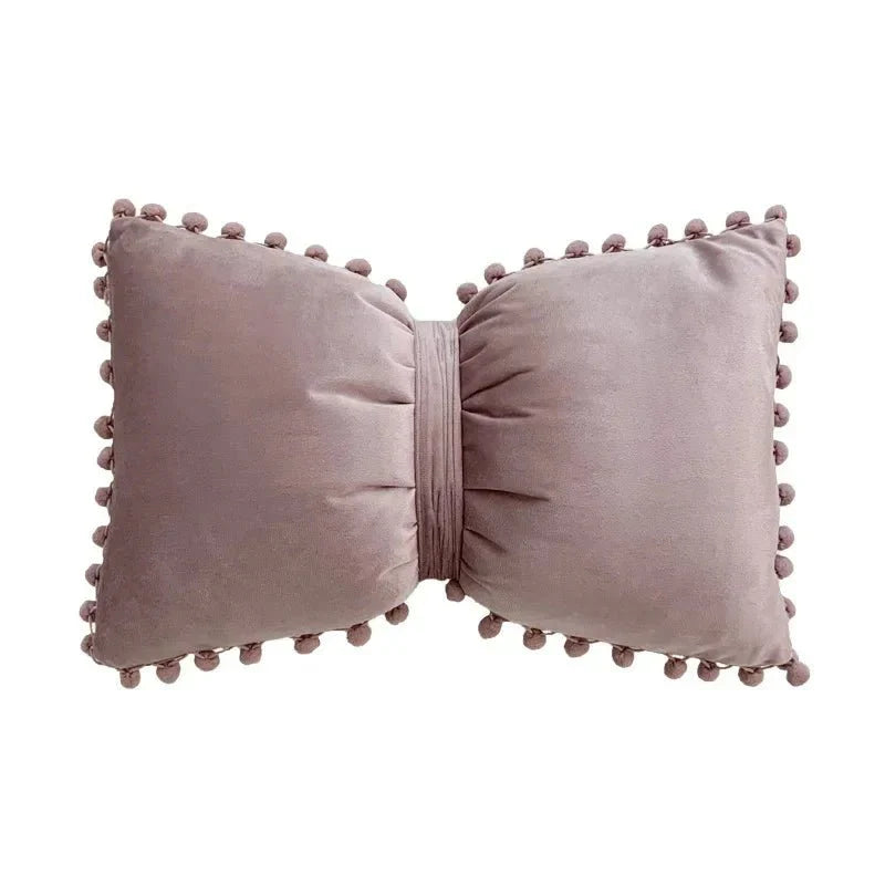 Einfache Candy-Farbe Quasten-Kissenbezug Samt 50x30cm | Brehn