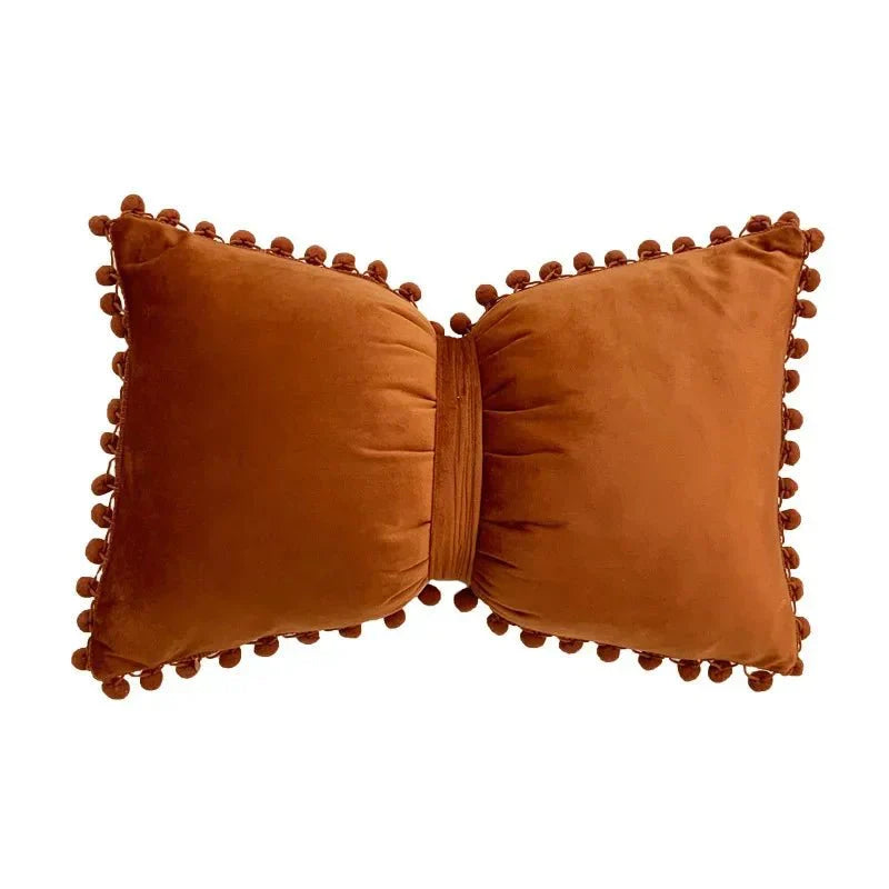 Einfache Candy-Farbe Quasten-Kissenbezug Samt 50x30cm | Brehn
