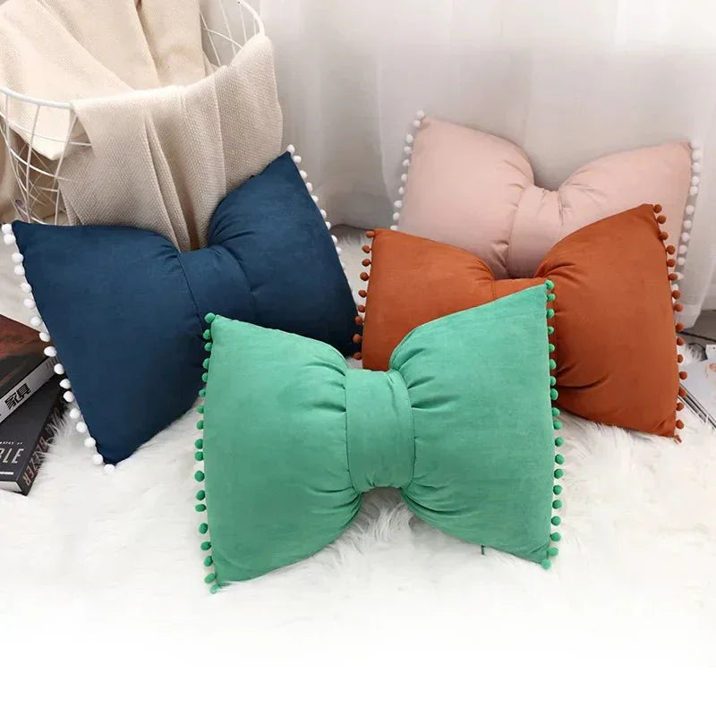 Einfache Candy-Farbe Quasten-Kissenbezug Samt 50x30cm | Brehn