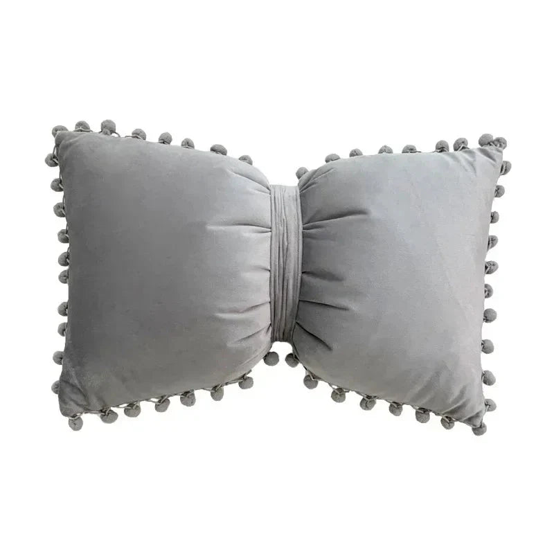 Einfache Candy-Farbe Quasten-Kissenbezug Samt 50x30cm | Brehn