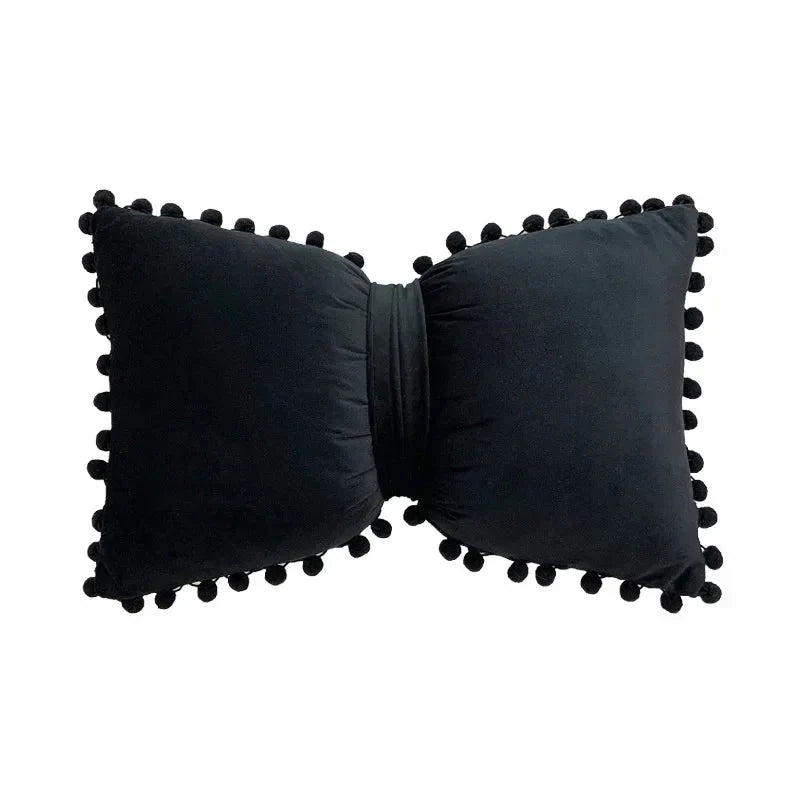 Einfache Candy-Farbe Quasten-Kissenbezug Samt 50x30cm | Brehn
