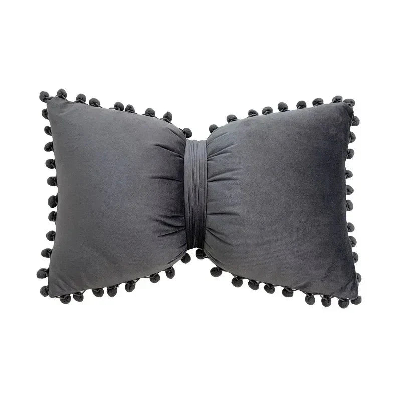 Einfache Candy-Farbe Quasten-Kissenbezug Samt 50x30cm | Brehn